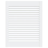 Porte d'armoire Vidaxl avec lattes 61,5x49.4 cm Pine solide blanc