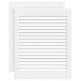 Portes d'armoires Vidaxl avec des lattes 2 pcs 61,5x49.4 cm Bois de pin blanc