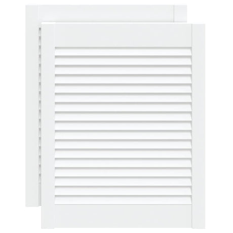 Portes d'armoires Vidaxl avec des lattes 2 pcs 61,5x49.4 cm Bois de pin blanc