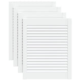 Portes d'armoire Vidaxl avec des lattes 4 pcs 61,5x49.4 cm Bois de pin blanc