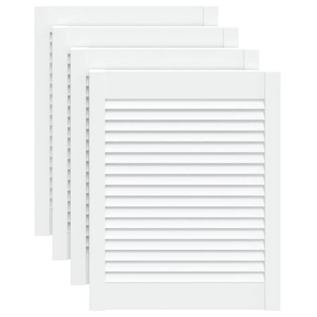 Portes d'armoire Vidaxl avec des lattes 4 pcs 61,5x49.4 cm Bois de pin blanc