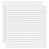 Portes d'armoires Vidaxl avec des lattes 2 pcs 61,5x59,4 cm Bois de pin blanc