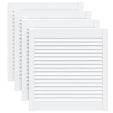 Portes d'armoires Vidaxl avec des lattes 4 pcs 61,5x59,4 cm Bois de pin blanc