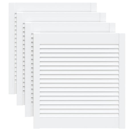 Portes d'armoires Vidaxl avec des lattes 4 pcs 61,5x59,4 cm Bois de pin blanc