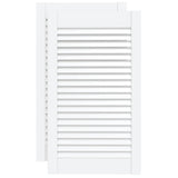 Portes d'armoire Vidaxl avec des lattes 2 pcs 69x39.4 cm Pine solide blanc