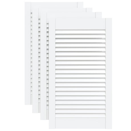 Portes d'armoire Vidaxl avec des lattes 4 pcs 69x39.4 cm Pine solide blanc