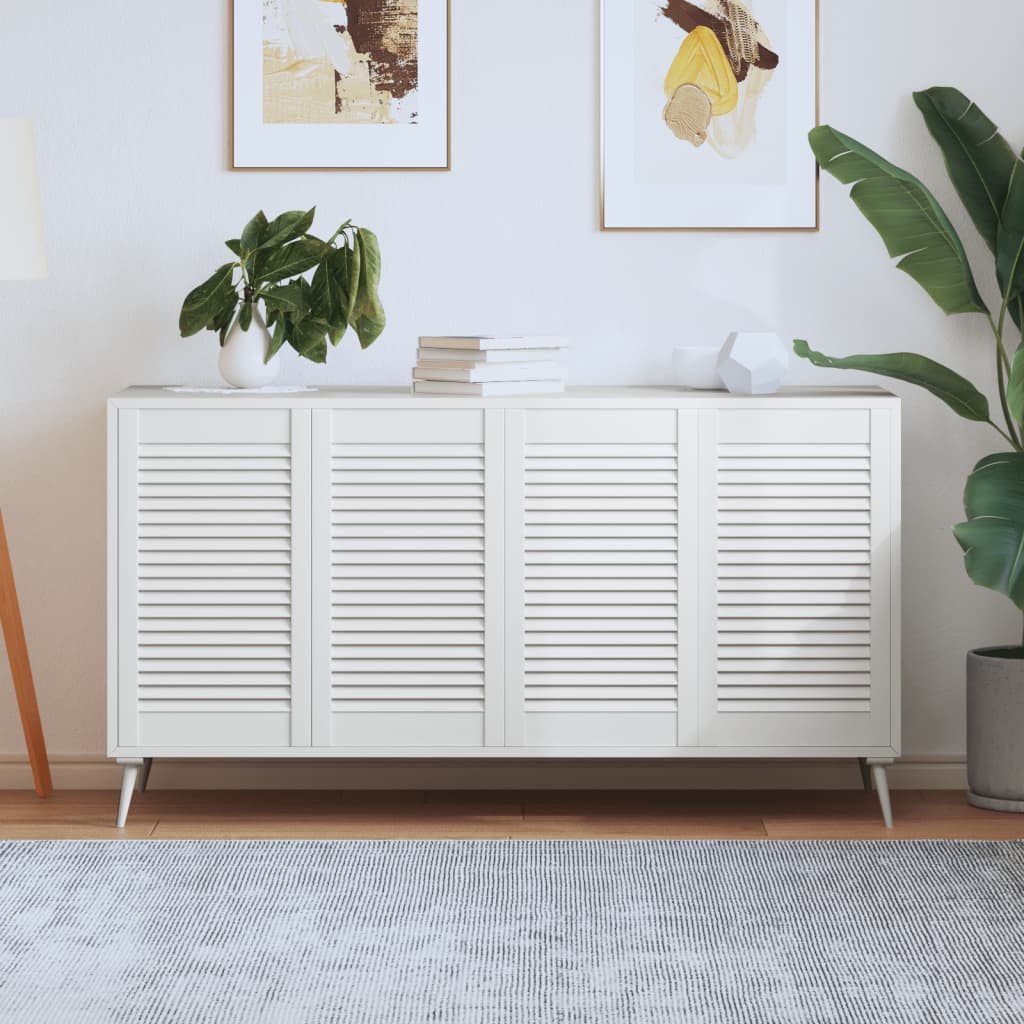 Portes d'armoire Vidaxl avec des lattes 4 pcs 69x39.4 cm Pine solide blanc