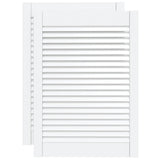 Portes d'armoires Vidaxl avec des lattes 2 pcs 69x49.4 cm Pine solide blanc