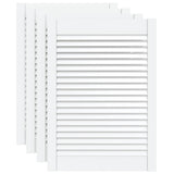 Portes d'armoires Vidaxl avec des lattes 4 pcs 69x49.4 cm Pine solide blanc