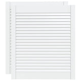 Portes d'armoire Vidaxl avec des lattes 2 pcs 69x59.4 cm Pine solide blanc