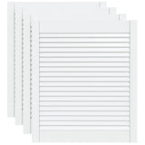 Portes d'armoires Vidaxl avec des lattes 4 pcs 69x59.4 cm Pine solide blanc