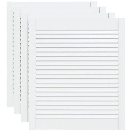 Portes d'armoires Vidaxl avec des lattes 4 pcs 69x59.4 cm Pine solide blanc