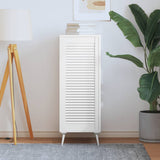 Porte d'armoire Vidaxl avec lattes 99.3x39.4 cm Pine solide blanc