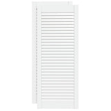 Portes d'armoire Vidaxl avec des lattes 2 pcs 99.3x39.4 cm Bois de pin blanc