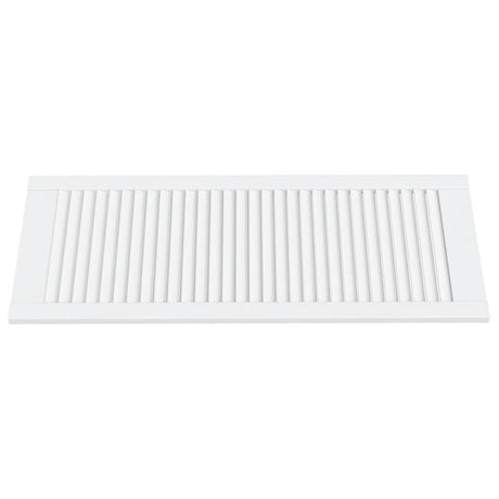 Portes d'armoire Vidaxl avec des lattes 2 pcs 99.3x39.4 cm Bois de pin blanc