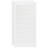 Portes d'armoires Vidaxl avec des lattes 2 pcs 99.3x49.4 cm Bois de pin blanc