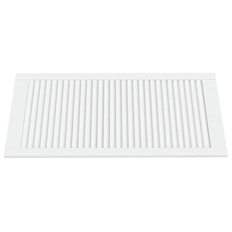 Portes d'armoires Vidaxl avec des lattes 2 pcs 99.3x49.4 cm Bois de pin blanc