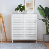 Portes d'armoires Vidaxl avec des lattes 2 pcs 99.3x49.4 cm Bois de pin blanc