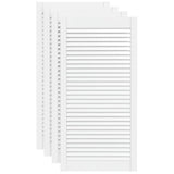 Portes d'armoires Vidaxl avec des lattes 4 pcs 99.3x49.4 cm Bois de pin blanc