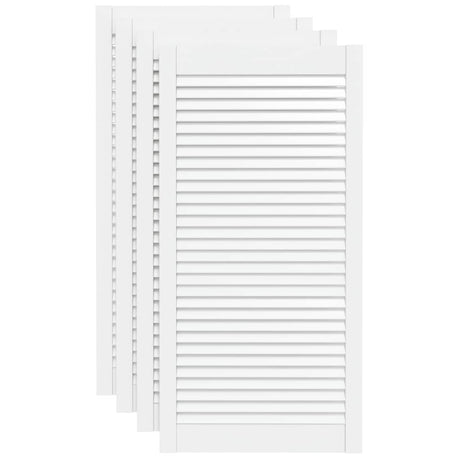 Portes d'armoires Vidaxl avec des lattes 4 pcs 99.3x49.4 cm Bois de pin blanc
