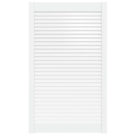 Porte d'armoire Vidaxl avec lattes 99.3x59.4 cm Pine solide blanc