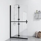 Vidaxl Walk-in Shower Wall składana 80x190 cm ESG-GLA Transparent