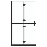 Vidaxl walk-in brusevæg sammenbrudt 100x190 cm ESG-Glas gennemsigtig