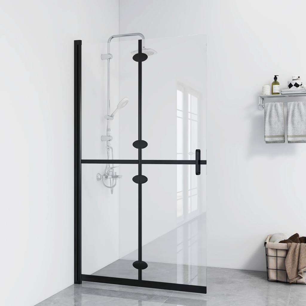 Vidaxl walk-in brusevæg sammenbrudt 120x190 cm ESG-Glas gennemsigtig