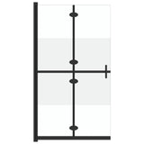 Vidaxl Walk-In Walk-In Walking Murnable 80x190 cm ESG-Glas Halfmat