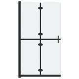 Vidaxl begehete Duschwand zusammenklappbar 90x190 cm Esg-Glas Matte