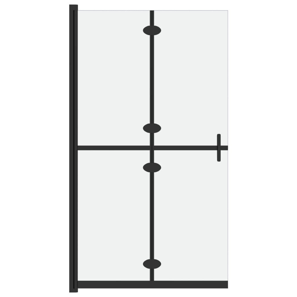 Vidaxl walk-in bruser væg sammenfoldelig 100x190 cm ESG-Glas Mat