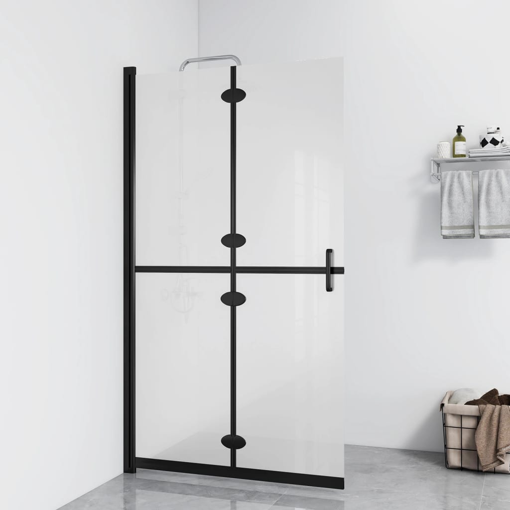 Vidaxl walk-in brusevæg sammenbrudt 120x190 cm esg glas mat