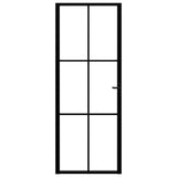 Vidaxl inner door 76x201.5 cm ESG glass and aluminum black