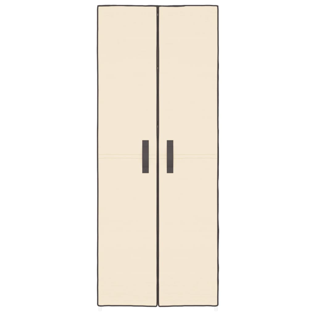 Vidaxl skoskap 60x30x166 cm stoffkrem -farget