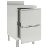 Vidaxl Kitchen Armotboard avec 2 tiroirs en acier inoxydable commercialement