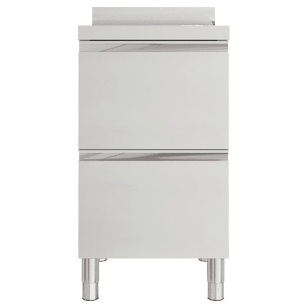 Vidaxl Kitchen Armotboard avec 2 tiroirs en acier inoxydable commercialement