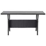 Vidaxl tuintafel 120x70x66 cm poly rattan zwart