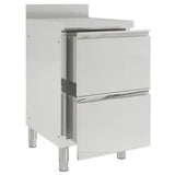 Armoires de cuisine vidaxl commerciales 2 st en acier inoxydable