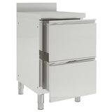 Armoires de cuisine vidaxl commerciales 2 st en acier inoxydable