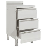 Armoires de cuisine vidaxl commerciales 2 st en acier inoxydable