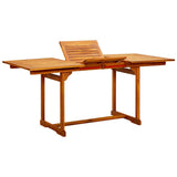 Vidaxl tuintafel (120-170)x80x75 cm massief acaciahout