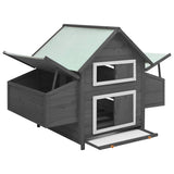 Vidaxl Chicken Coop 150x96x110 cm Festes Poring Grau und Weiß