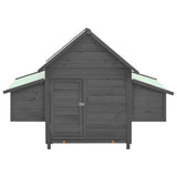 Vidaxl Chicken Coop 150x96x110 cm Festes Poring Grau und Weiß