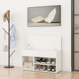 Canapé de chaussure Vidaxl 80x30x45 cm Bois de blanc