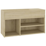 Canapé de chaussure vidaxl 80x30x45 cm en bois de bois de bois de chêne sonoma coloré