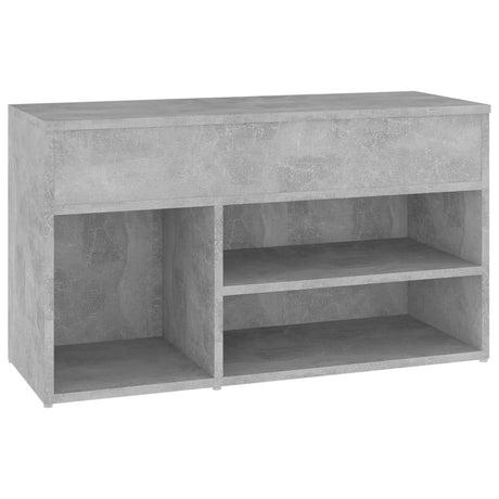 Vidaxl Chaussures Banque 80x30x45 cm Betongrij en bois transformé