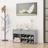 Vidaxl Chaussures Banque 80x30x45 cm Betongrij en bois transformé