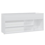 Vidaxl Shoes Bank 105x30x45 cm Zpracované dřevo High Gloss White