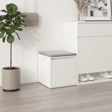 Boîte de rangement Vidaxl avec tiroir 40.5x40x40 cm Bois blanc
