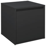 Boîte de rangement Vidaxl avec tiroir 40.5x40x40 cm Bois de bois noir